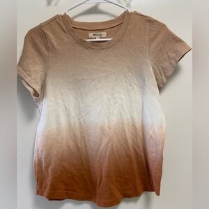 Madewell ladies sz xs ombre dip dye tan tee